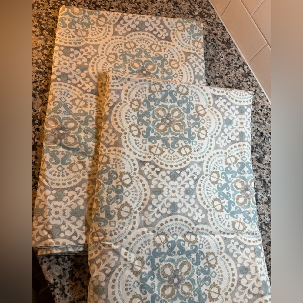Waverly Blue and Tan Decorative Fabric